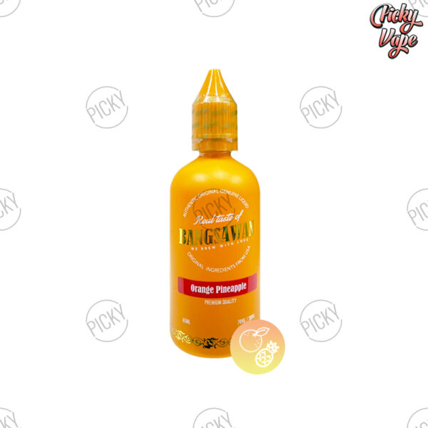 น้ำยาบุหรี่ไฟฟ้า Bangsawan Orange Pineapple หรือที่รู้จักกันในชื่อ บังหลือง กลิ่นหอมส้มผสมผสานกับสับปะรดอย่างลงตัว