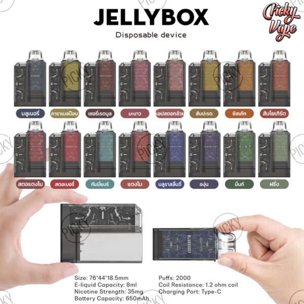 Jellybox Disposable Device And Cartridge 2000 Puffs